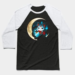 Inari Fox Moon Baseball T-Shirt